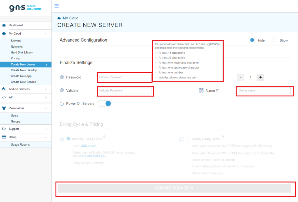 Creating NFS Storage GNS
